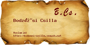 Bodzási Csilla névjegykártya