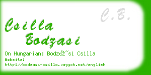 csilla bodzasi business card
